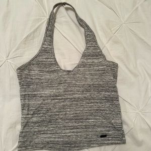 Hollister halter top color grey size small
